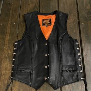 Milwaukee leather biker vest. Brand new and never worn.